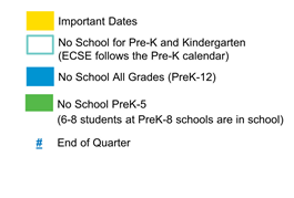 District School Academic Calendar Legend for Jackson Magnet Elementary