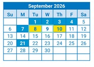 District School Academic Calendar for Jackson Magnet Elementary for September 2026