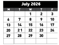 District School Academic Calendar for Hallman Elementary School for July 2026