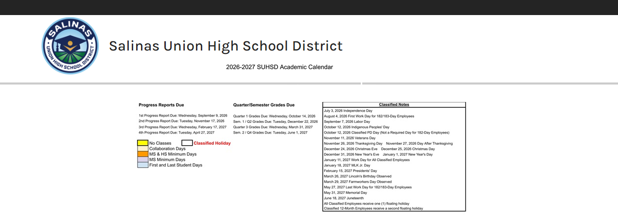 District School Academic Calendar Key for Harden Middle