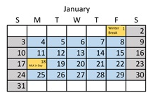 District School Academic Calendar for North Star School for January 2027