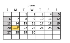 District School Academic Calendar for North Star School for June 2027