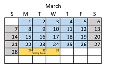 District School Academic Calendar for North Star School for March 2027