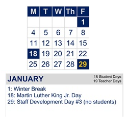 District School Academic Calendar for Madison (james) Elementary for January 2027