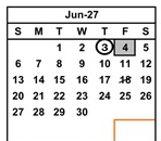 District School Academic Calendar for Del Rey Elementary for June 2027