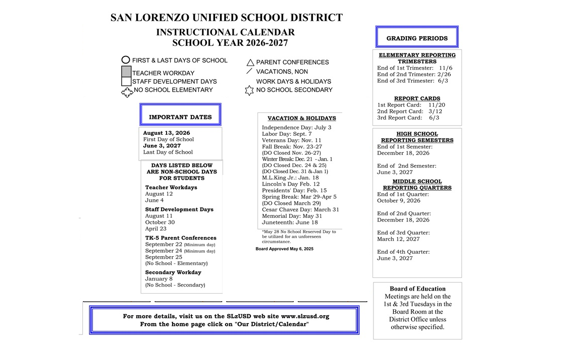 District School Academic Calendar Key for Del Rey Elementary
