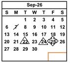 District School Academic Calendar for Del Rey Elementary for September 2026
