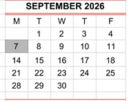 District School Academic Calendar for Del Mar Elementary for September 2026