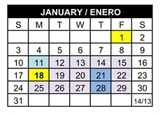 District School Academic Calendar for Discovery Elementary for January 2027