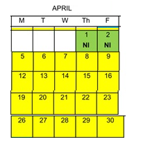 District School Academic Calendar for Jerabek Elementary for April 2027