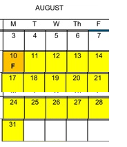 District School Academic Calendar for Jerabek Elementary for August 2026