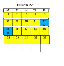 District School Academic Calendar for Jerabek Elementary for February 2027
