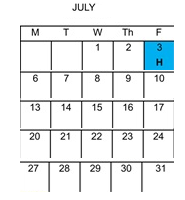 District School Academic Calendar for Jerabek Elementary for July 2026