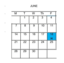 District School Academic Calendar for Jerabek Elementary for June 2027