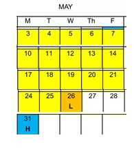 District School Academic Calendar for Jerabek Elementary for May 2027