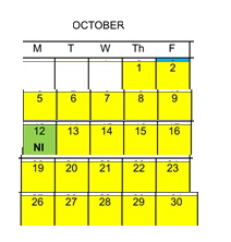 District School Academic Calendar for Jerabek Elementary for October 2026