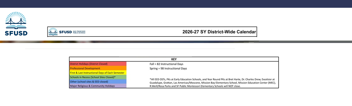 District School Academic Calendar Key for Cabrillo Elementary