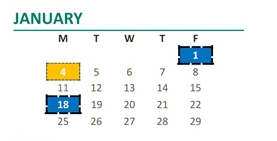 District School Academic Calendar for Choices Charter for January 2027