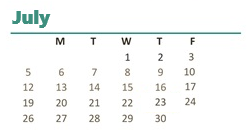 District School Academic Calendar for Choices Charter for July 2026
