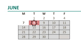 District School Academic Calendar for Choices Charter for June 2027