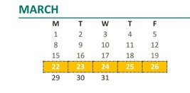 District School Academic Calendar for Choices Charter for March 2027