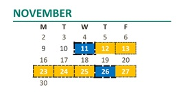 District School Academic Calendar for Choices Charter for November 2026