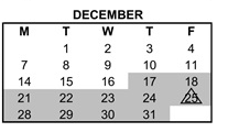 District School Academic Calendar for Highlands Elementary for December 2026