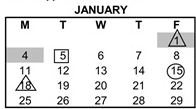 District School Academic Calendar for Highlands Elementary for January 2027