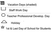 District School Academic Calendar Legend for Highlands Elementary
