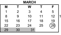 District School Academic Calendar for Highlands Elementary for March 2027