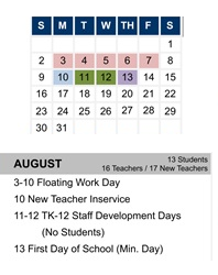 District School Academic Calendar for Hidden Hills Elementary for August 2026