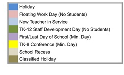 District School Academic Calendar Legend for Hidden Hills Elementary