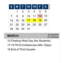 District School Academic Calendar for Hidden Hills Elementary for March 2027