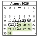 District School Academic Calendar for Hallmark Charter for August 2026