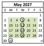 District School Academic Calendar for Hallmark Charter for May 2027