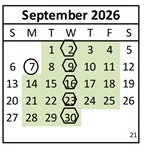 District School Academic Calendar for Hallmark Charter for September 2026