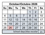 District School Academic Calendar for Franklin Elementary for October 2026