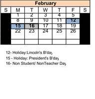 District School Academic Calendar for Alternative Family Education (afe) for February 2027