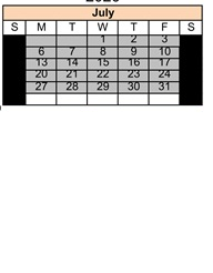 District School Academic Calendar for Alternative Family Education (afe) for July 2026