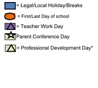 District School Academic Calendar Legend for Alternative Family Education (afe)