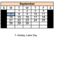 District School Academic Calendar for Alternative Family Education (afe) for September 2026