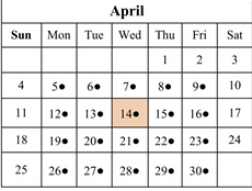 District School Academic Calendar for Bruce (robert)  Elementary for April 2027