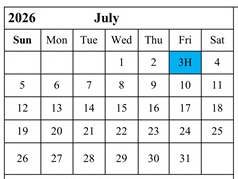 District School Academic Calendar for Bruce (robert)  Elementary for July 2026