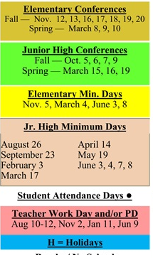 District School Academic Calendar Legend for Bruce (robert)  Elementary