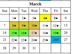 District School Academic Calendar for Bruce (robert)  Elementary for March 2027