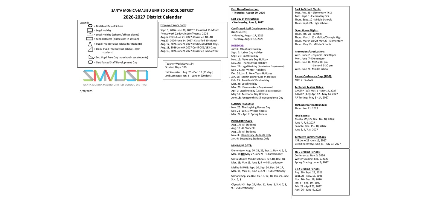 District School Academic Calendar Key for Edison Elementary