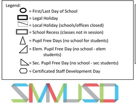 District School Academic Calendar Legend for Edison Elementary
