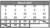 District School Academic Calendar for Edison Elementary for March 2027