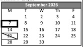 District School Academic Calendar for Edison Elementary for September 2026