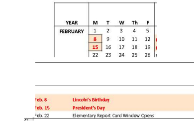 District School Academic Calendar for Doyle Park Elementary for February 2027